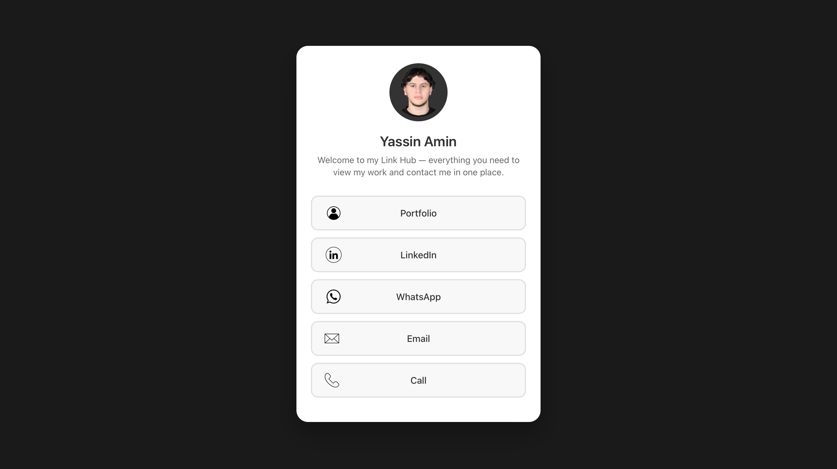 Yassin Amin Linkhub preview
